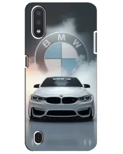 Чехол для Samsung Galaxy M01 Core (A013F) с картинкой «BMW в белом дыму»