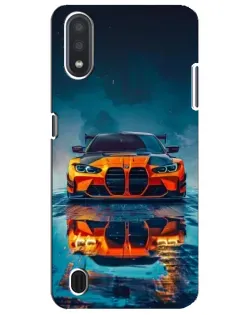 Чехол для Samsung Galaxy M01 Core (A013F) с картинкой «BMW — золотая эмблема»