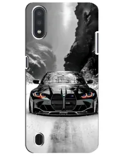Чехол для Samsung Galaxy M01 Core (A013F) с картинкой «BMW — акварельный дрифт»