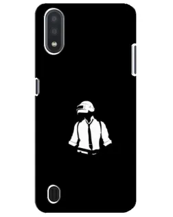 Чехол для Samsung Galaxy M01 Core (A013F) с картинкой «PUBG — белый шлем»