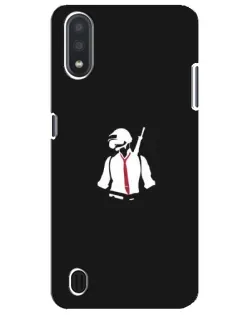 Чехол для Samsung Galaxy M01 Core (A013F) с картинкой «PUBG — силуэт воина»