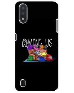 Чехол для Samsung Galaxy M01 Core (A013F) с картинкой «Логотип Among Us»