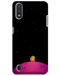 Чехол для Samsung Galaxy M01 Core (A013F) с картинкой «Одинокий герой на планете»