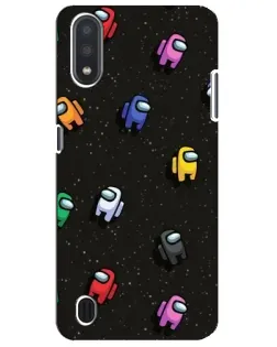 Чехол для Samsung Galaxy M01 Core (A013F) с картинкой «Космический паттерн Among Us»