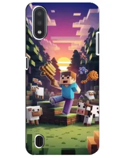 Чехол для Samsung Galaxy M01 Core (A013F) с картинкой «Стив на ферме»