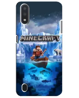 Чехол для Samsung Galaxy M01 Core (A013F) с картинкой «Minecraft ледяной мир» Чехол для Samsung Galaxy M01 Core (A013F) с картинкой «Minecraft ледяной мир»