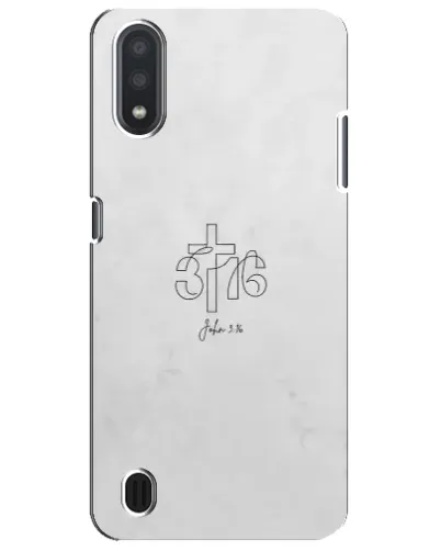 Чехол для Samsung Galaxy M01 Core (A013F) с картинкой «Иоанна 3:16 Крест»