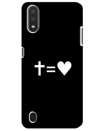 Чехол для Samsung Galaxy M01 Core (A013F) с картинкой «Крест и Сердце»