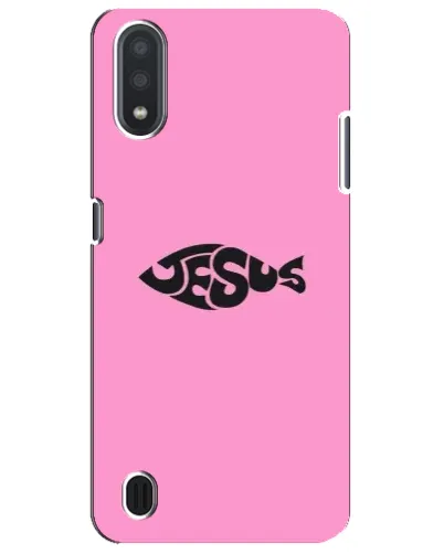 Чехол для Samsung Galaxy M01 Core (A013F) с картинкой «Розовый символ  Jesus»