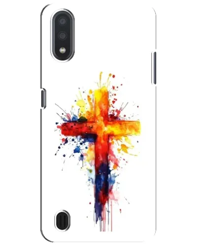 Чехол для Samsung Galaxy M01 Core (A013F) с картинкой «Акварельный крест»