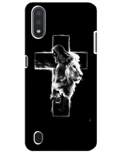 Чехол для Samsung Galaxy M01 Core (A013F) с картинкой «Сияющий крест Jesus»