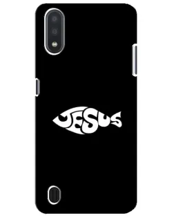 Чехол для Samsung Galaxy M01 Core (A013F) с картинкой «Рыба Jesus»