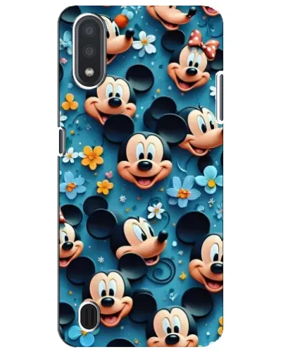 Чехол для Samsung Galaxy M01 Core (A013F) с картинкой «Паттерн Микки и Минни»