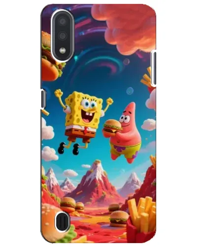 Чехол для Samsung Galaxy M01 Core (A013F) с картинкой «Космический фастфуд»