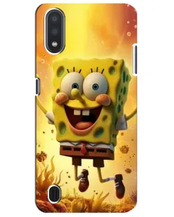 Чехол для Samsung Galaxy M01 Core (A013F) с картинкой «Губка Боб прыгает»