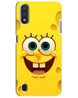 Чехол для Samsung Galaxy M01 Core (A013F) с картинкой «Губка Боб улыбка»