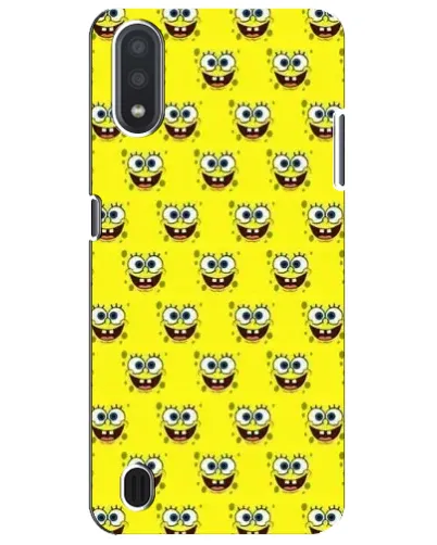 Чехол для Samsung Galaxy M01 Core (A013F) с картинкой «Паттерн Губка Боб»