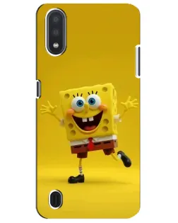 Чехол для Samsung Galaxy M01 Core (A013F) с картинкой «Позитивный Губка Боб»