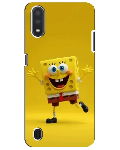 Чехол для Samsung Galaxy M01 Core (A013F) с картинкой «Позитивный Губка Боб»