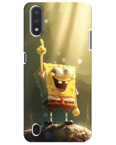 Чехол для Samsung Galaxy M01 Core (A013F) с картинкой «Сияющий Спанч Боб»