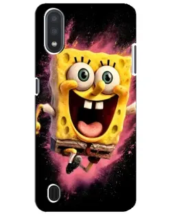 Чехол для Samsung Galaxy M01 Core (A013F) с картинкой «Взрывной Спанч Боб»