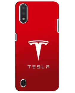 Чехол для Samsung Galaxy M01 Core (A013F) с картинкой «Tesla Red Classic» Чехол для Samsung Galaxy M01 Core (A013F) с картинкой «Tesla Red Classic»