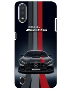 Чехол для Samsung Galaxy M01 Core (A013F) с картинкой «Mercedes — белый карбон»
