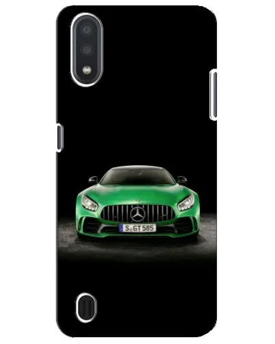 Чехол для Samsung Galaxy M01 Core (A013F) с картинкой «Mercedes — неоновый лого»