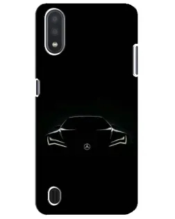Чехол для Samsung Galaxy M01 Core (A013F) с картинкой «Mercedes — силуэт авто» Чехол для Samsung Galaxy M01 Core (A013F) с картинкой «Mercedes — силуэт авто»