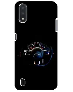 Чехол для Samsung Galaxy M01 Core (A013F) с картинкой «Салон Audi — руль»