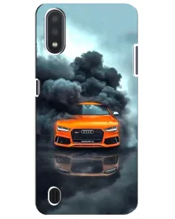 Чехол для Samsung Galaxy M01 Core (A013F) с картинкой «Audi в облаках дыма»
