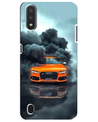 Чехол для Samsung Galaxy M01 Core (A013F) с картинкой «Audi в облаках дыма»