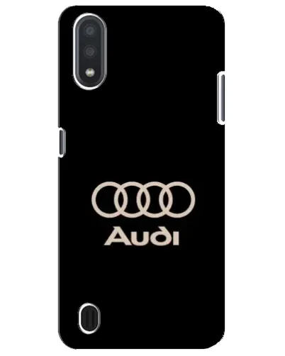 Чехол для Samsung Galaxy M01 Core (A013F) с картинкой «Audi — золотой логотип»
