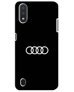 Чехол для Samsung Galaxy M01 Core (A013F) с картинкой «Audi White Logo»