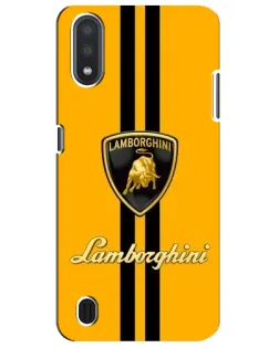 Чехол для Samsung Galaxy M01 Core (A013F) с картинкой «Lamborghini Stripe желтый»