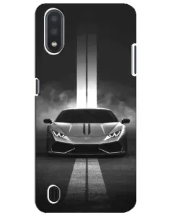 Чехол для Samsung Galaxy M01 Core (A013F) с картинкой «Lamborghini симметрия дорог»
