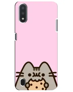 Чехол для Samsung Galaxy M01 Core (A013F) с картинкой «Pusheen и печенье»