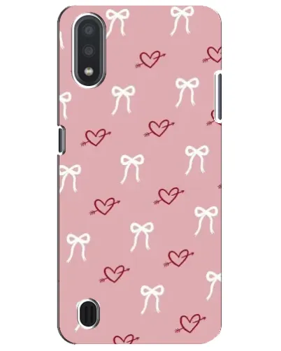 Чехол для Samsung Galaxy M01 Core (A013F) с картинкой «Сердца и банты» Чехол для Samsung Galaxy M01 Core (A013F) с картинкой «Сердца и банты»