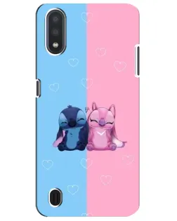 Чехол для Samsung Galaxy M01 Core (A013F) с картинкой «Stitch и Angel Love»