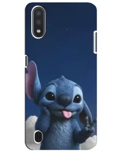 Чехол для Samsung Galaxy M01 Core (A013F) с картинкой «Стич в облаках»
