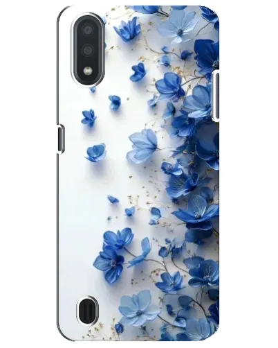 Чехол для Samsung Galaxy M01 Core (A013F) с картинкой «Голубой цветочный каскад»