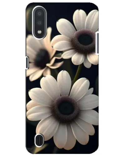 Чехол для Samsung Galaxy M01 Core (A013F) с картинкой «Белые маргаритки макро»