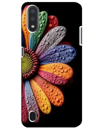 Чехол для Samsung Galaxy M01 Core (A013F) с картинкой «Радужный цветок»
