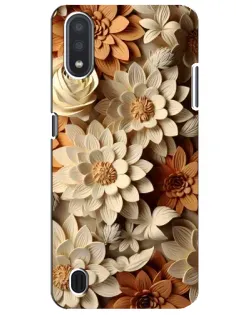 Чехол для Samsung Galaxy M01 Core (A013F) с картинкой «Бежевый флористический декор» Чехол для Samsung Galaxy M01 Core (A013F) с картинкой «Бежевый флористический декор»