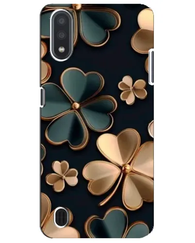 Чехол для Samsung Galaxy M01 Core (A013F) с картинкой «Клевер в золоте»