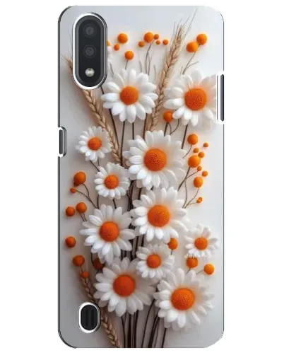 Чехол для Samsung Galaxy M01 Core (A013F) с картинкой «Белые сухоцветы»