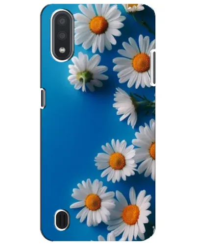 Чехол для Samsung Galaxy M01 Core (A013F) с картинкой «Белоснежные маргаритки»