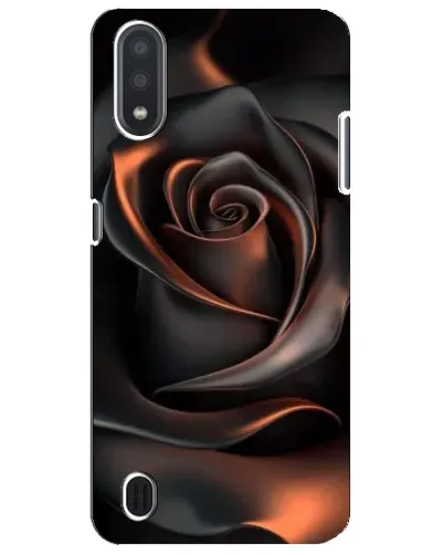 Чехол для Samsung Galaxy M01 Core (A013F) с картинкой «Шелковая черная роза»