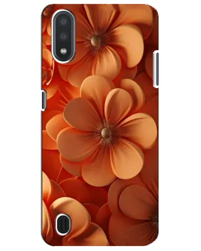 Чехол для Samsung Galaxy M01 Core (A013F) с картинкой «Оранжевый макро цветок»