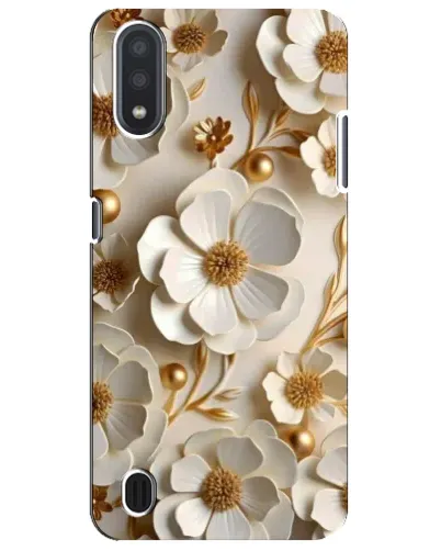 Чехол для Samsung Galaxy M01 Core (A013F) с картинкой «Белие бумажние  цвети»